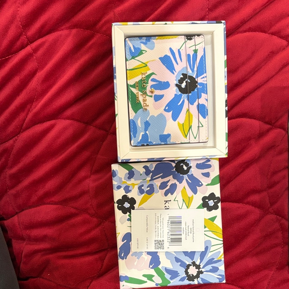 Kate Spade Blue and Green Floral Purse and Wallet Set - Picture 3 of 12
